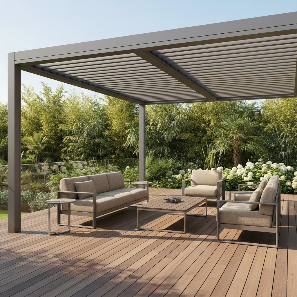 Pérgola bioclimática moderna